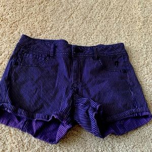 Black and Purple Striped Candies Shorts Size 5